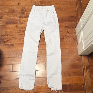 Zara White Bootleg Jeans